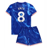 Chelsea Enzo Fernandez #8 Replica Home Minikit 2024-25 Short Sleeve (+ pants)